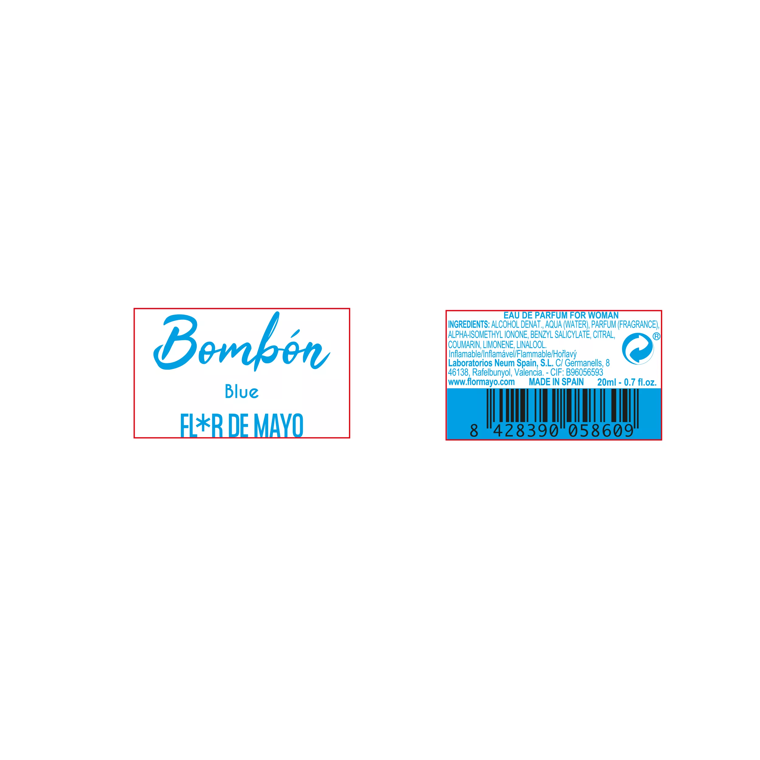 mini perfume bombon blue